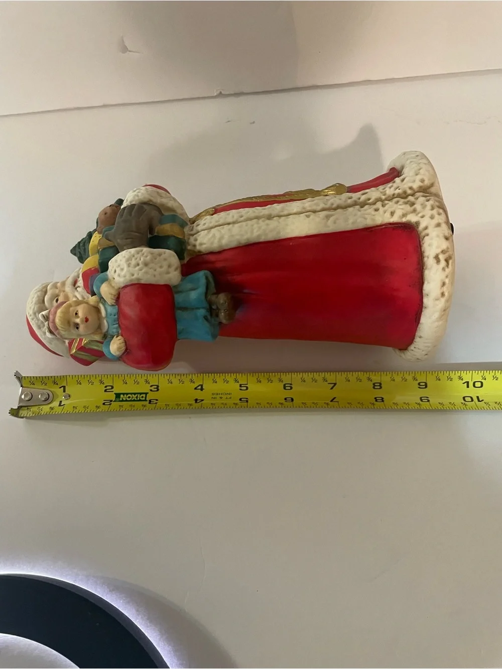 Holiday Santa Figurine in Red Classic Christmas Decor Music Box